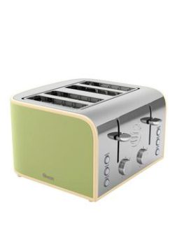 Swan St17010Gn Retro 4-Slice Toaster - Green